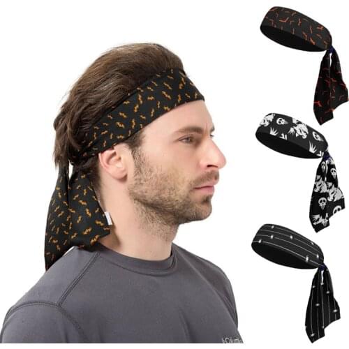 3D Fashion Spider Sports Tennis Headband for Men Fitness Workout Sweatband Head Outdoor Cycing Running Compression Hair Band