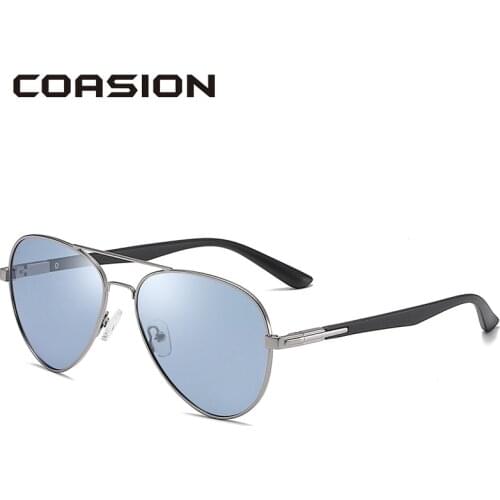 COASION Brand Design Pilot Polarized Sunglasses Men Shades for Women Vintage Metal Frame Driving Sun Glasses Male UV400 CA1321