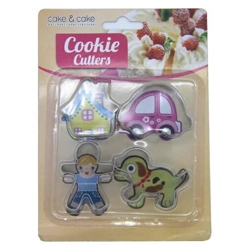 Metal Cookie mold set Quadripartite 3 422922671