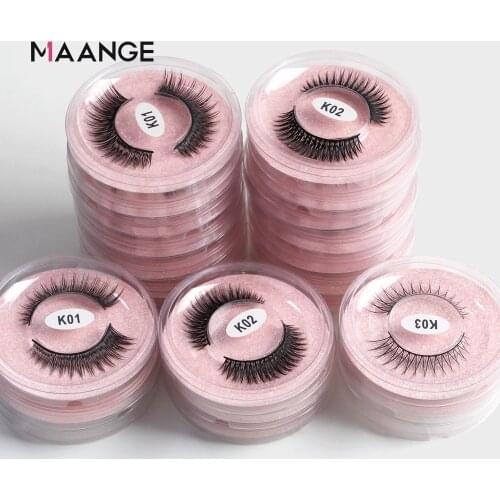 MAANGE 3D Mink Eyelashes 12/24/36/60 Wholesale Eyelashes Thick Natural Soft Mink False Lashes HandMade Beauty Fake Eyelash