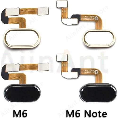 Original Home Key Fingerprint Return Button Touch ID Sensor Flex Cable For Meizu M6 Note Home Fingerprint Flex