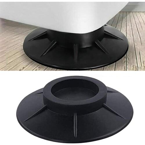 Anti Vibration Rubber Feet Pads for all makes of Washing Machine Universal Non Slip Black Feet Pads