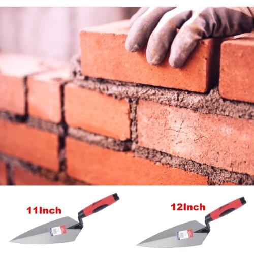 10/11/12 Inch Construction Tool Putty Knife Brick Trowel Laying Carbon Steel Blade Bricklaying Knife For Plastering Leveling