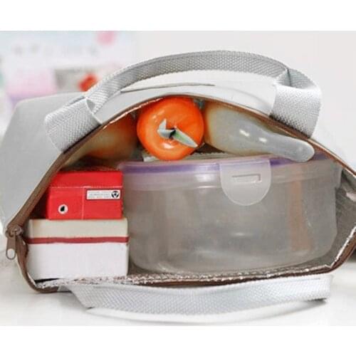 Hot Insulated Tinfoil Aluminum Cooler Thermal Picnic Lunch Bag Waterproof Travel Tote Box Fashion Suitable for Work Camping