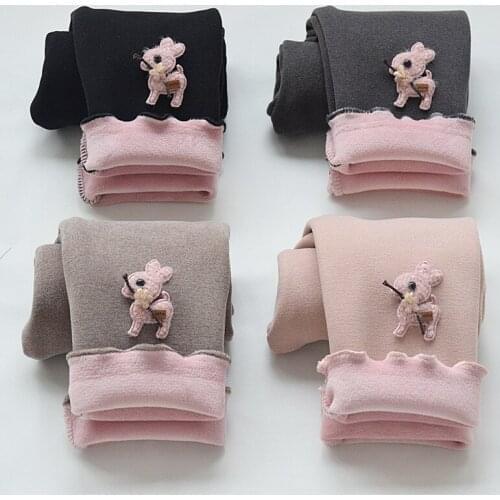 The spring and autumn thin girls leggings child autumn children warm trousers