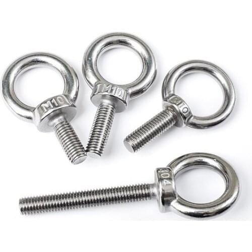 304 stainless steel eyebolt screw lengthened welded band bolt hook bolt M6M8M10M12M14M16M20*120 140 150 160 180 200 250 300