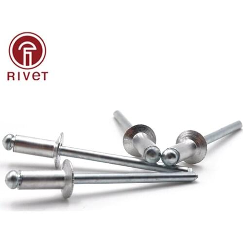 ISO 15978 M5.0*8/9/10/11/12/13/14/15mm Blind Rivet Aluminum Steel Countersunk Open-End Head Pop Decoration Rivet 10Pcs/Set