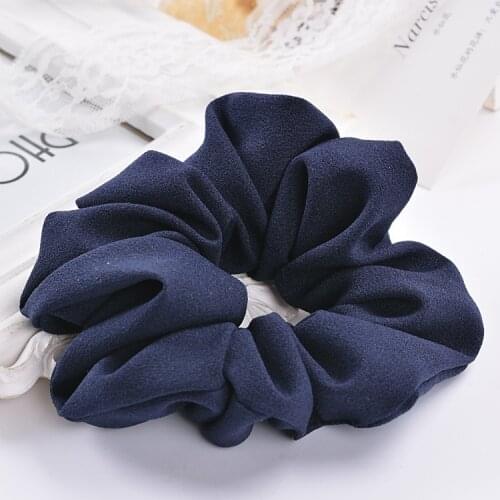 Women Elegant Solid Elastic Hair Bands Ponytail Holder Scrunchies Tie Hair Rubber Band Headband Lady