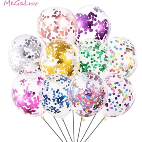 10Pcs 12inch Glitter Confetti Latex Balloons Wedding Christmas Decorations Baby Shower Birthday Party Decor Air Balloons Globos