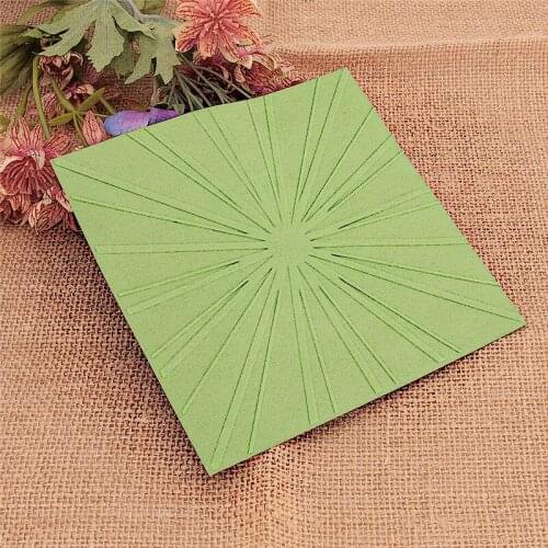 15x15 Suns Rays Embossing Folders Plastic Halloween Scrapbooking DIY Template Fondant Cake Photo Album Christmas Card Making