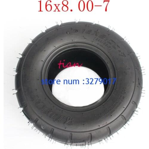 2PCS 16x8.00-7 tubeless tyre for Beach car 16X8-7 ATV Go-kart wear-resistant road vacuum tire four-wheel ATV tire