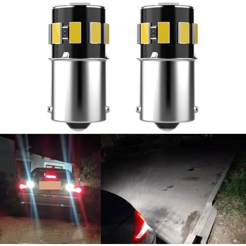 2pcs BA15S P21W 1156 Car LED Reverse Light Bulb For VW Passat B5 B6 Golf 4 2001-2010 Canbus Auto Lamp Error Free DC 12V 6000K