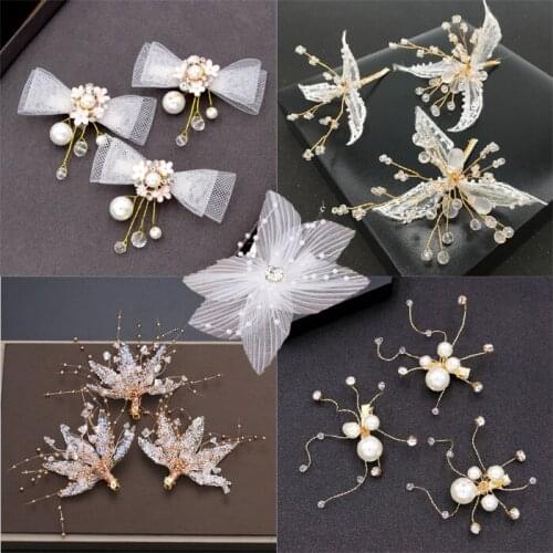 3Pcs/set girls Yarn Flower Pearl Metal Hair Clip Hairband Comb Bobby Pin Barrette Hairpin Headdress Accessories Beauty Styling