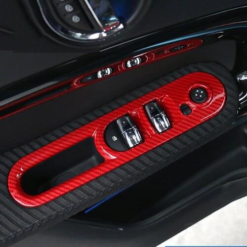 4pcs Car Interior ABS Door Window Lifter Switch Panel Trim Cover Housing For Mini Cooper F60 Countryman Car Styling Accessories