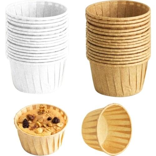 50 Pcs Cupcake Cases Solid Color Cake Muffin Liners Cookies Dessert Box Cup Chocalate Muffin Bakeware Baking Accessories Decor