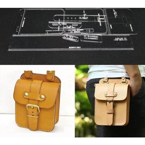 9pcs Leather Craft Clear Acrylic Waist Bag Pattern Stencil Templates Model Acrylic Handbag Pattern