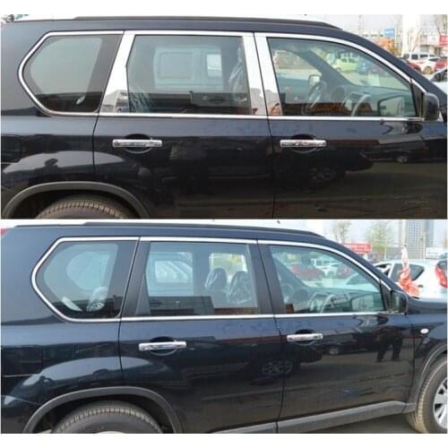Car Stainless Steel Door Window Trims window trim cover trim For Nissan x-trail t31 2008 2009 2010 2011 2012 2013 Car styling
