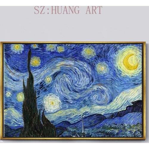 Large murals Hand Painted Irises By Van Gogh Reproduction Artwork Modern and Floral Canvas Famous Flowers Oil Painting Gree