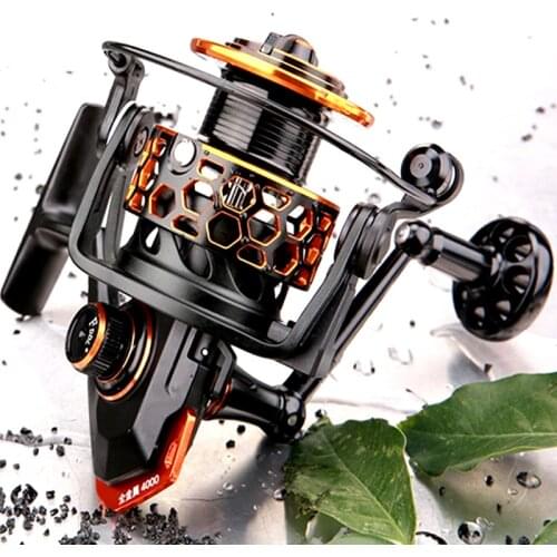 Full Metal Fishing Reel Fly Rees Spinning 4000 Series 14BB 5.2:1 Distant Wheel Double Bearing Carpe Fishing Steering Wheel