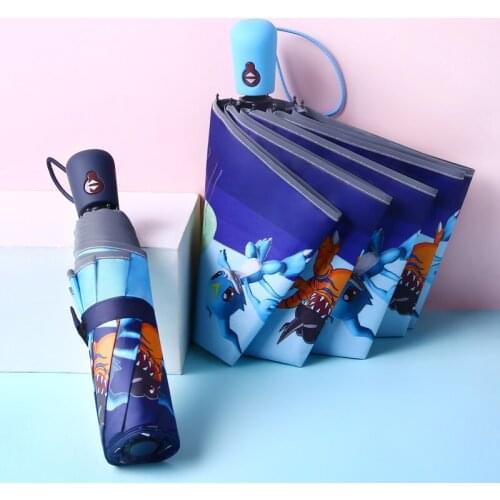 Childrens Umbrella Reflective Automatic for Boys and Primary School Students