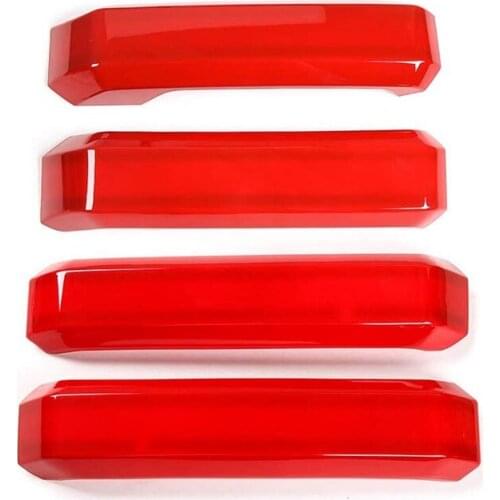 For Ford F150 F-150 2015-2020 Car Inner Door Grab Handle Decoration Trim Cover Accessories,Red