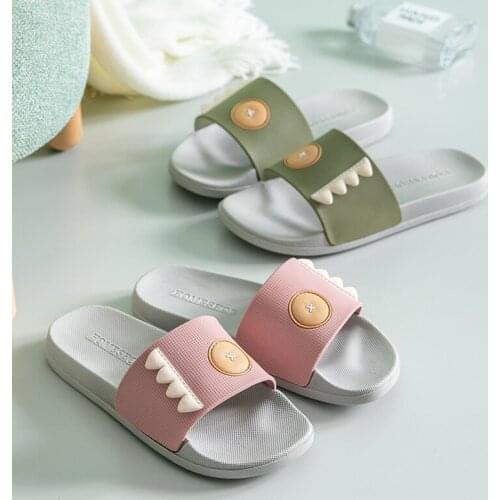 Family Slippers Female Indoor Antiskid Cartoon Home Couple Home Slipper Man House Slippers Slippers Mens Shoes Shoes Woman