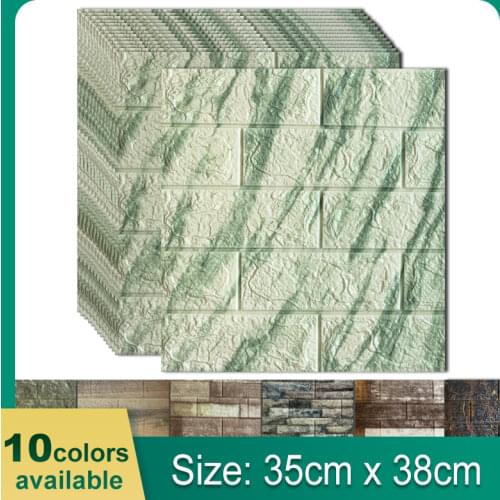 Home Decor Retro 3D Brick Wall Stickers Bar Restaurant Living Room Kids Bedroom DIY Self-Adhesive Waterproof Wallpaper