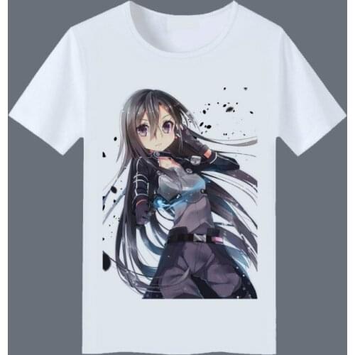 Anime Sword Art Online Cosplay T Shirt Cartoon Kirigaya Kazuto Kirito Print T-Shirt Summer Graphic Tees Harajuku Casual Top
