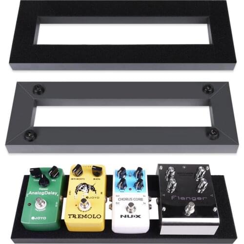 Guitar Effect Pedalboard Setup 40X13 CM DIY Make By Aluminium Alloy 15.7"x5.1" MINI Pedal Board With Magic Tape Z