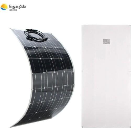 China Brand new solar cell 100w panel solar thin film flexible solar panel with factory price 200w 300w equal 2pcs 3pcs of 100w
