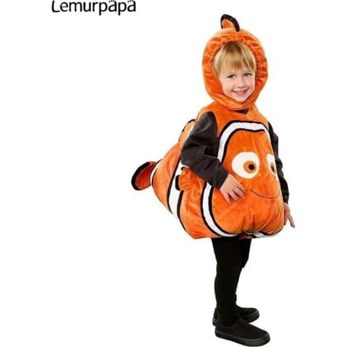 2021 Newborn Baby Clothes Boys Girls Rompers Catroon Nemo Clownfish One Piece Outfit Cute Bebe Baby Clothing Filled Cotton