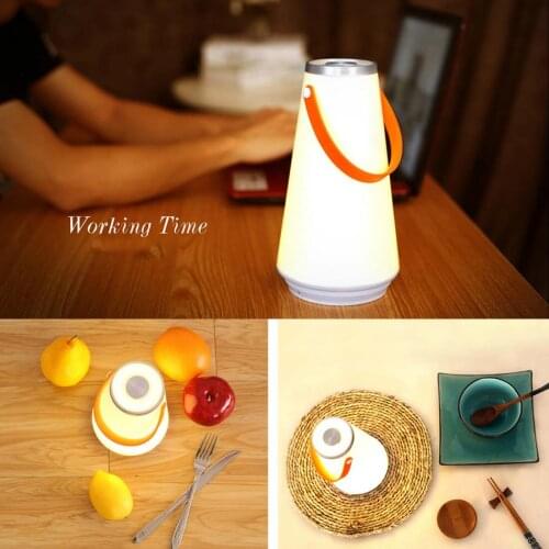 Creative Lovely Portable Wireless LED Home Night Light Table Lamp USB Rechargeable Touch Switch Outdoor Camping Emergency Light