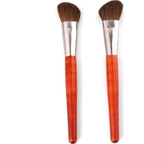 MECOLOR high quality horse pony hair rosewood handle blusher Powder makeup Brushes women face Beauty Cosmetic Tools