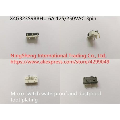 Original new 100% X4G323S9BBHU 6A 125/250VAC micro switch waterproof and dustproof foot plating