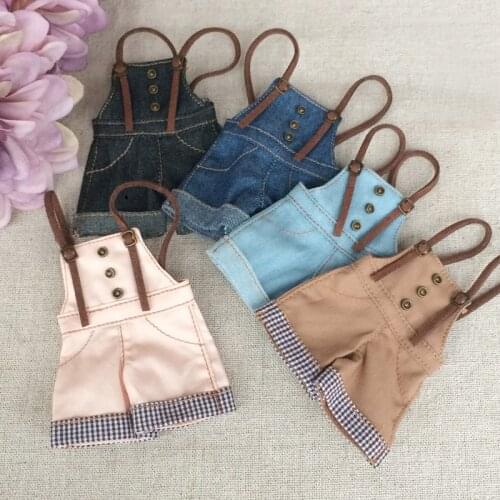 1PCS Fashion Dolls Overalls Bib Pants Blyth Doll Clothes For Licca, Azone 1/6 Doll Accessories