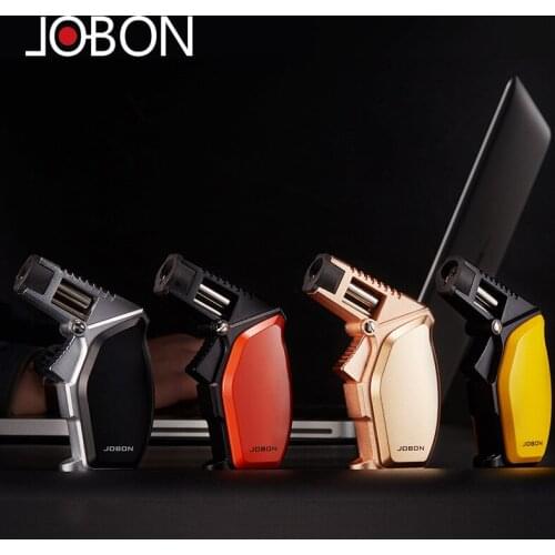 Unusual Metal Butane Gas Direct Injection Lighter 1300C Blue Flame Torch Turbo Lighters Cigarette Cigar Lighter Mens lady Gift