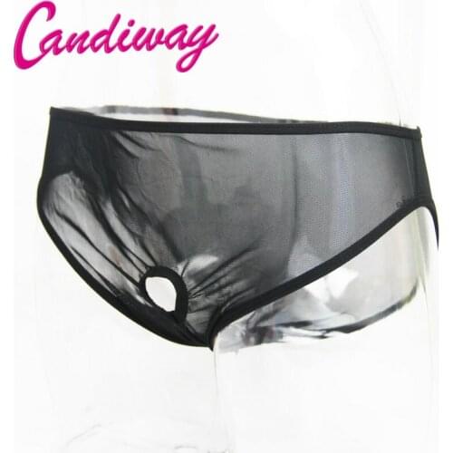 Hot Men Open Crotch Underwear Panties Sexy Lingerie Lace Male G-strings Underwear Thong Mesh Men Sexy Penis Tangas Sexy Costumes