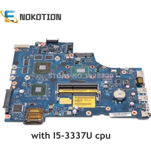 NOKOTION For Dell inspiron 17R 3721 5721 laptop motherboard CN-0JXK18 0JXK18 JXK18 VAW10 LA-9105P SR0XL I5-3337U CPU HD7600M gpu