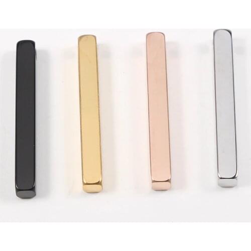 New Style 20Pcs/Lot Stainless Steel Charms Blank Bar Pendant Round Corner For DIY Making Necklace Bracelet Jewelry 5*40mm