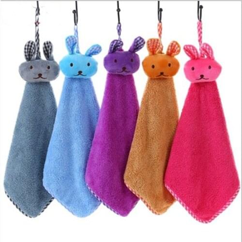 10pcs Coral Fleece Hanging Towel, Water-Absorbing And Not Easy To Shed, Kitchen Hand Towels, Customized Thickened Small Towels