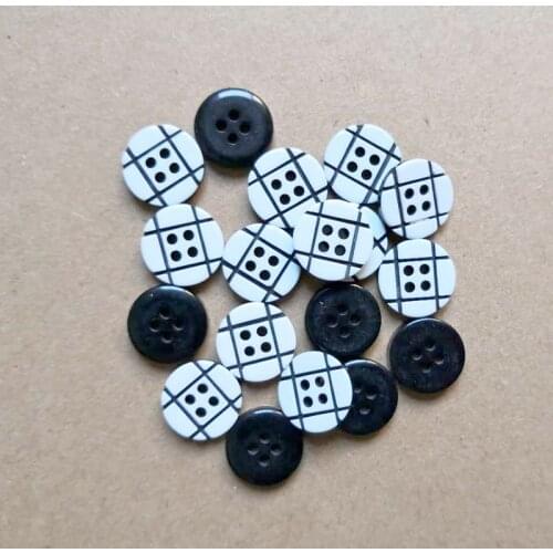 Resin Sewing Button Scrapbooking Round Lattice 4 Holes 12mm Dia. 50 PCs Costura Botones decorate bottoni botoes B20413