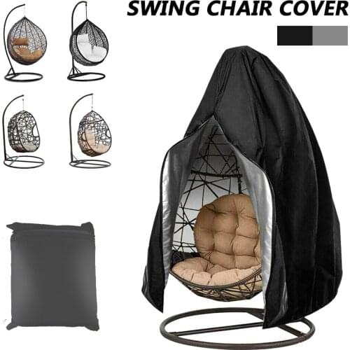 Polyester Dustproof Protector With Zipper Garden Hanging Chair Cover UV Protection Egg Swing Chair Dust Cover