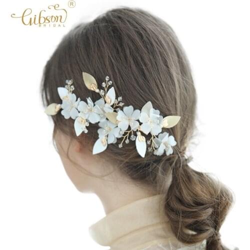 Romantic Hair Clip Wedding Headband Silk Chiffon Flower Party Hair Accessories Bridal Headpiece Jewelry