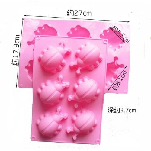 6 hole ladybug silicone cake mold chocolate soap mould baking kitchen tool