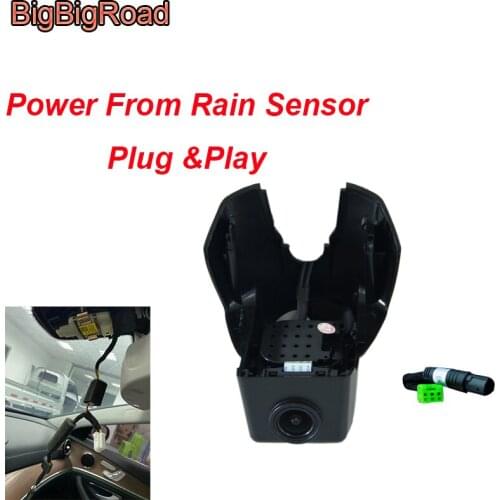 BigBigRoad Car DVR Novatek 96675 Wifi Dash Camera Video Recorder For Volvo XC90 2015 2016 2017 2018 -2020 Power From Rain Sensor