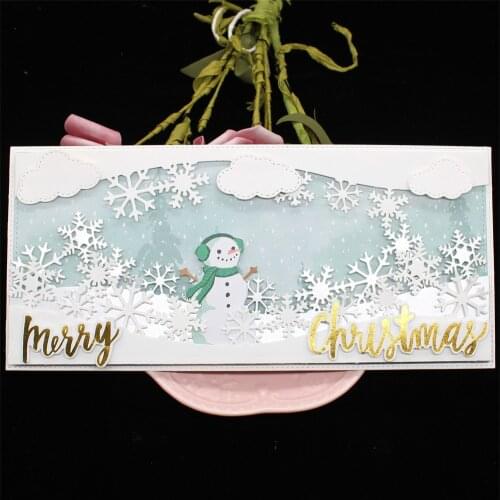 YPP CRAFT Slimline Snowflake Borders Metal Cutting Dies Stencils for DIY Scrapbooking Decorative Embossing DIY Paper Card