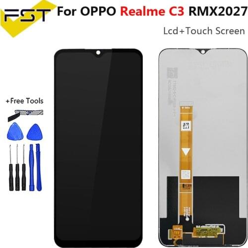 6.5inch for OPPO REALME C3 LCD Display+Touch Screen Digitizer Assembly 100% Original New LCD+Touch Digitizer for REALME 6i 5i 5s