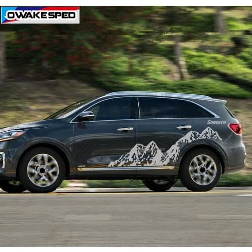 Car Stickers Mountain Outdoor Graphics Decal For KIA Sorento 2010-2018 Auto Body Door Side Decals Exterior Accessories