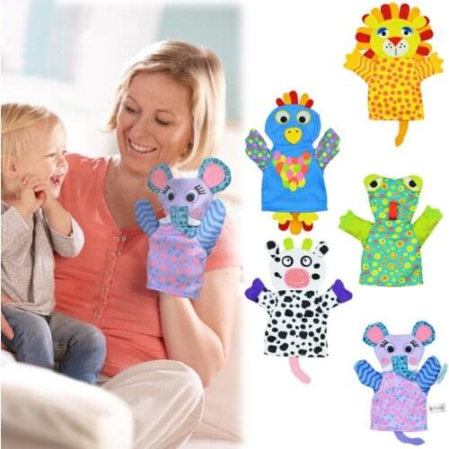 1pcs baby clean bath Hand puppet / bath rub / saliva towel glove towel cartoon animal lion frog elephant bath glove sponge K0064