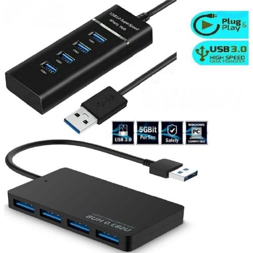 100pcs Multi USB / type C usb 3.0 HUB 4 Port adapter Expansion Splitter USB3.0 High Speed HUB For macbook pro samsung Laptop PC